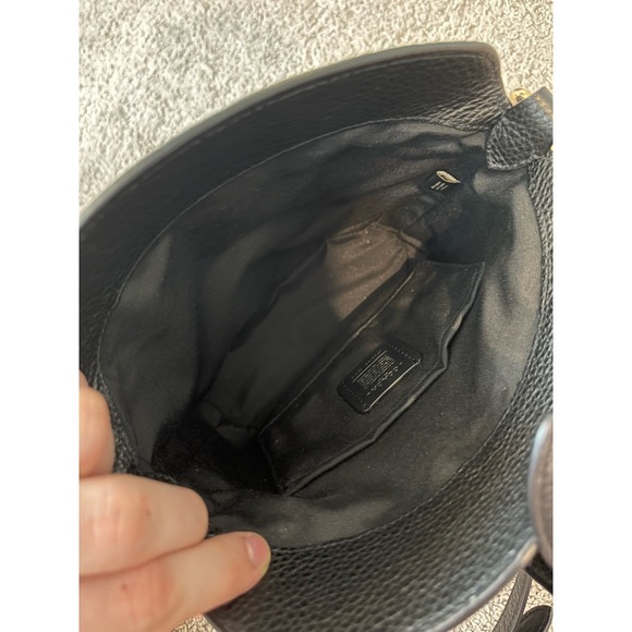 COACH Black Pebble Leather Addie Crossbody - Picture 13 of 13